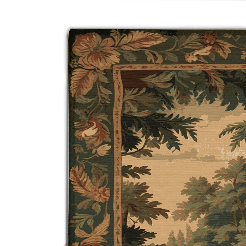 Tapis d'intérieur et d'extérieur brun français, Rectangulaire 8 pi x 10 pi