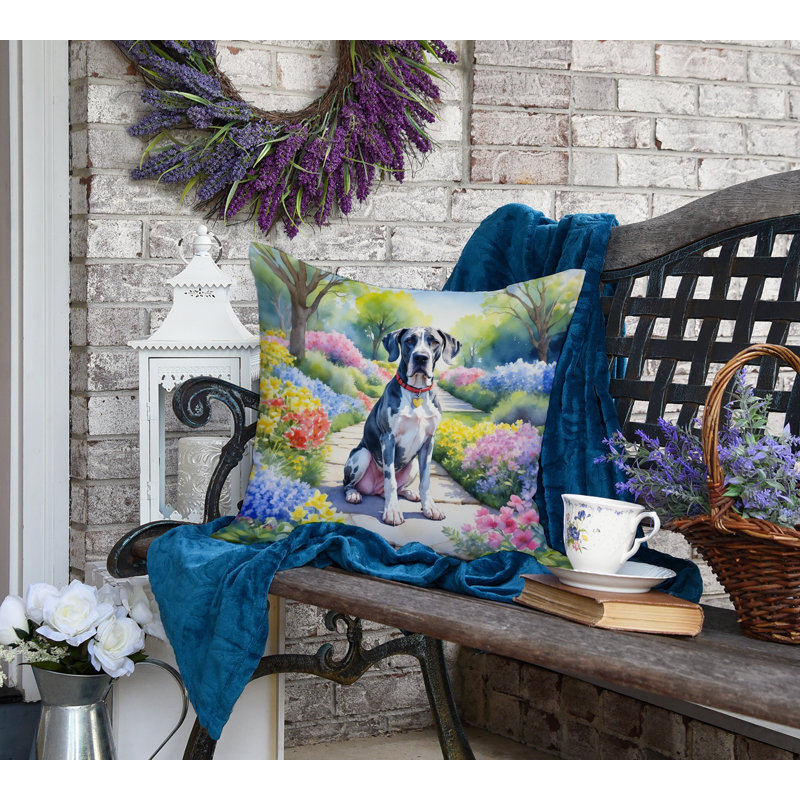 Coussin décoratif intérieur / extérieur Spring Path, H 18 po x l 18 po
