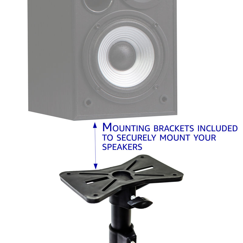 66.5'' Adjustable Height Mid Size Speaker Speaker Stand