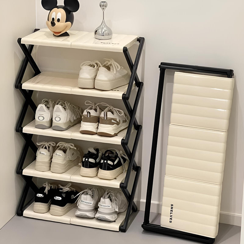 Range-chaussures pliable simple, range-chaussures multicouches