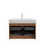 Meuble-lavabo mural 30 po avec 2 tiroirs et lavabo en céramique Carrara-305317554-305317555
