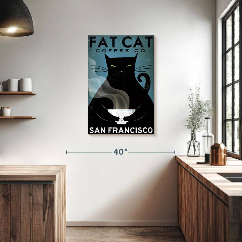 Brampt Cat Coffee, 36" H x 24" W