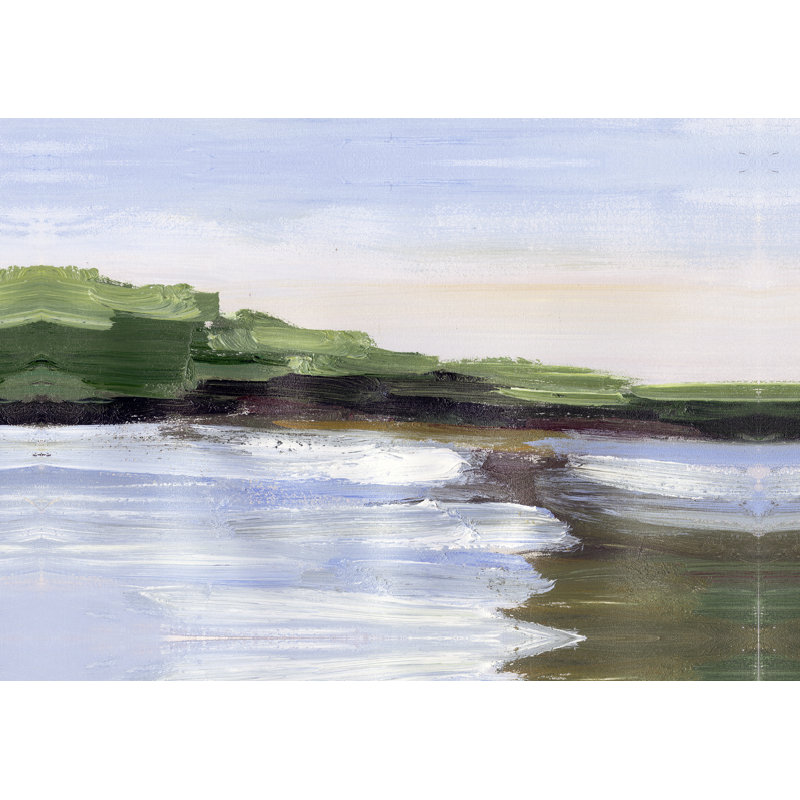 «Abstract Coastal Landscape Paint», reproduction d'art sur toile tendue, H 8 po x l 12 po