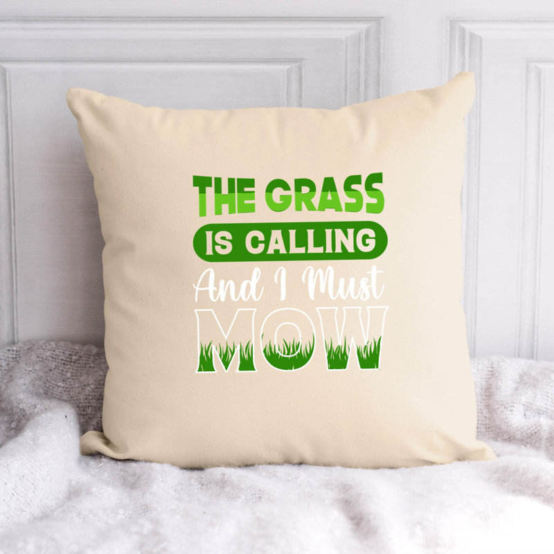 Citation amusante «Garden Lover» 868 - Coussin décoratif inclus, H 16 po x l 16 po