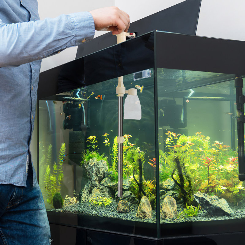 Ensemble de nettoyeur de gravier d'aquarium électrique