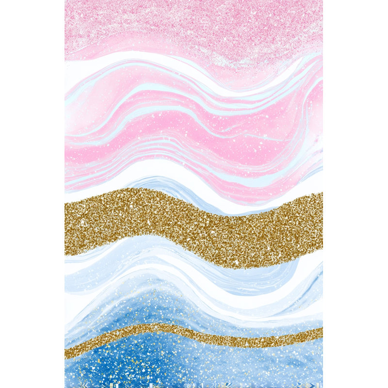 Art mural sur toile rose, L 24 po x H 36 po x P 1,5 po