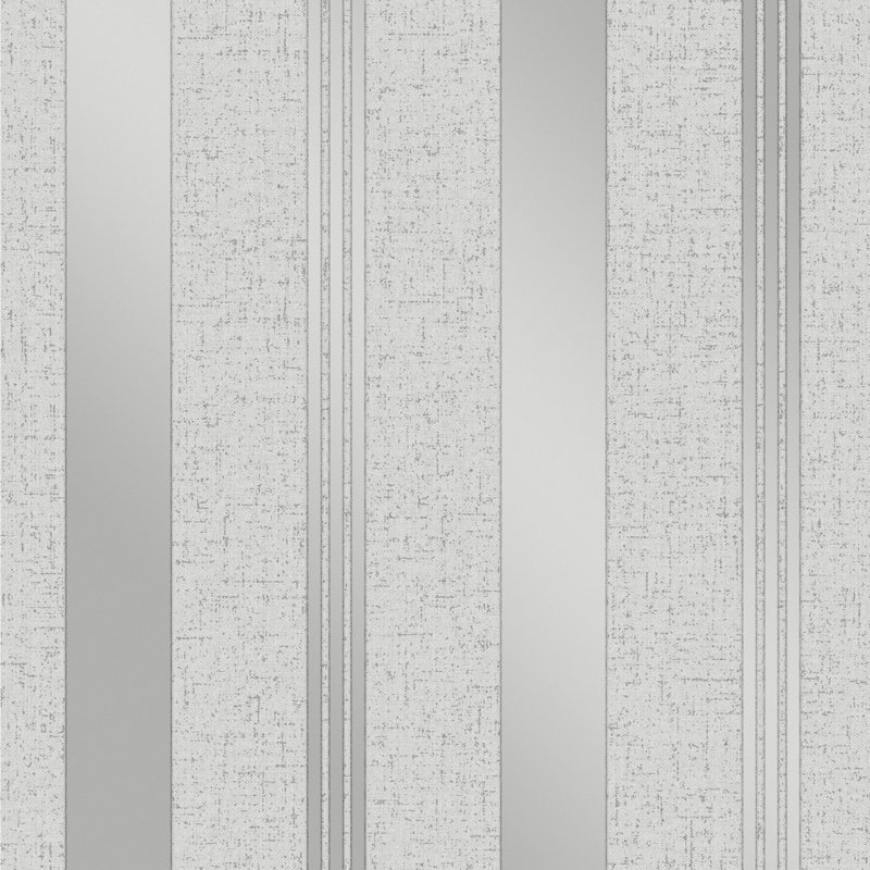 10m x 53cm Semi-Gloss Wallpaper Roll, Silver