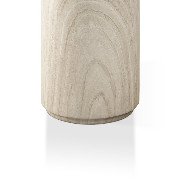 Table de bout l 14 po Fulcher, Travertin beige