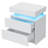 2 - Drawer Nightstand with APP Controlled LED Light and High Gloss Finish-593551373