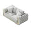 Canapé moderne de 170 cm en velours brossé avec accoudoirs arrondis et finis en métal doré-1671587153-1672124261