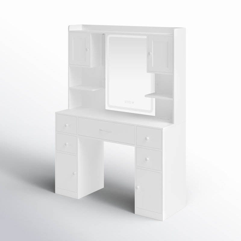Bhateri Vanity, White/White