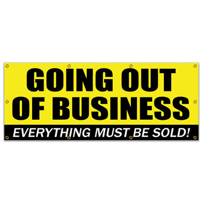 Signe de bannière «Going Out of Business»