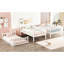 Twin Over Bunk Bed In White - Detachable Rubber Wood Design With Stable Ladders And Guardrails For Bedroom Structure Safe-286059590
