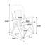 Fauteuil de jardin robuste à haut dossier 250 lb, support pliable avec porte-gobelet - bleu marine
