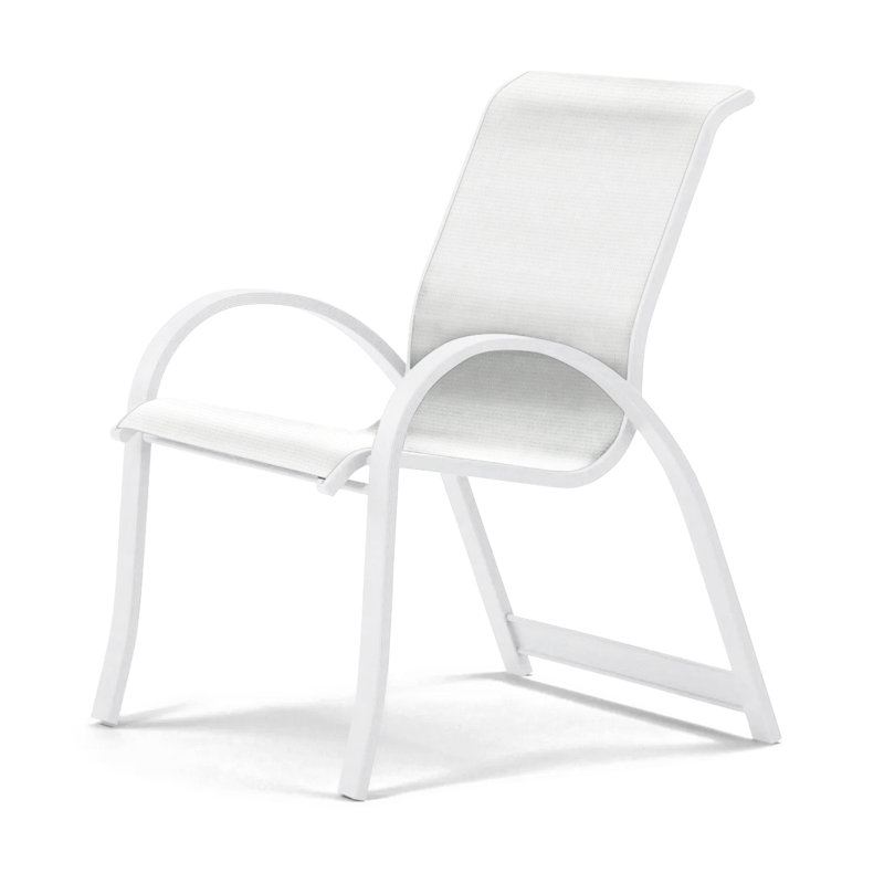 Fauteuil de salle à manger empilable Hiraku, Kona, Blanc
