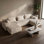 Canapé modulaire modulaire, sans assemblage, canapé en mousse compressée avec revêtement en chenille, désossé, canapé de salon moderne à profil bas