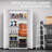 72" Lockable Heavy Duty Metal Storage Cabinet W/ Hanging Rod&Shelves-1222551730