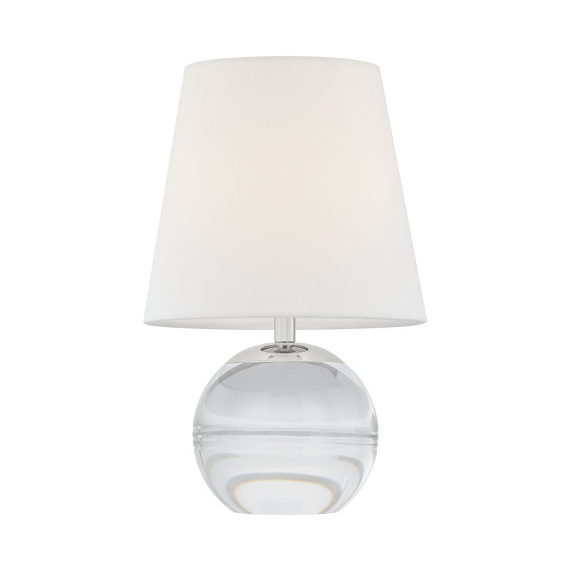 Nicole 12.75" 1-Light Crystal Rechargeable Table Lamp