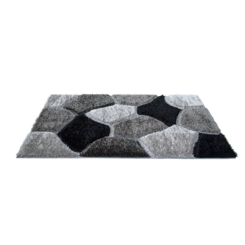 Arreana Abstract Shag Area Rug, Rectangle 60 x 110cm