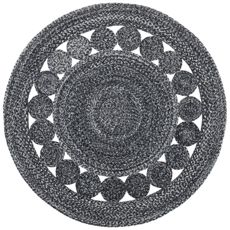 Drake Hand Woven Performance Solid Color Rug, Round 7'