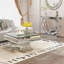 Table basse en verre à miroir Modern Modern Glam
