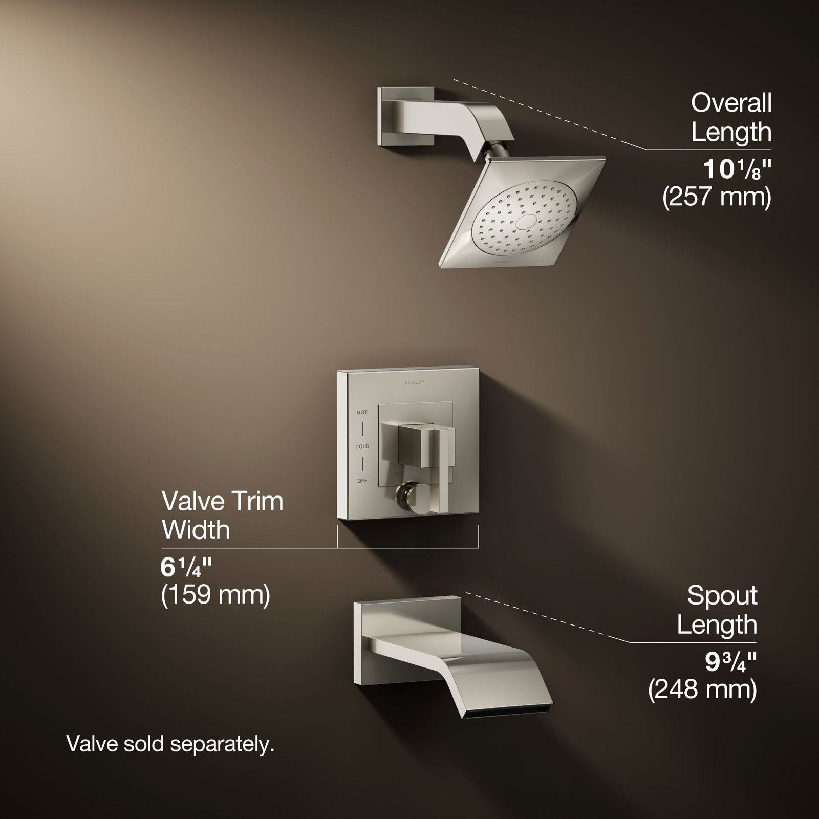 Loure Rite-Temp Bath and Shower Trim Set, Vibrant Polished Nickel