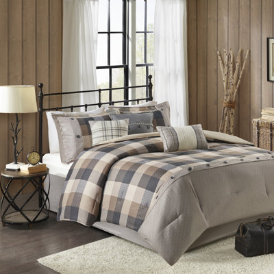 Ridge 7 Piece Herringbone Comforter Set