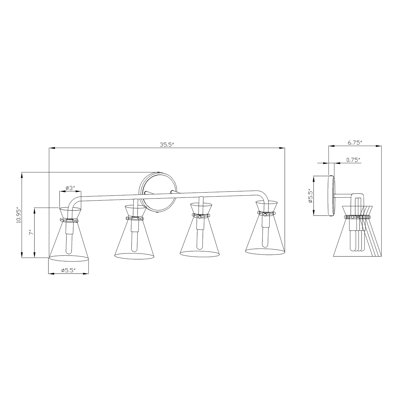 Chew Magna 4 - Light Dimmable Vanity Light