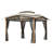 11 Ft. X 11 Ft. Octagon Gazebo With 2-tier Beige Canopy Roof, Steel Frame Soft Top Gazebo With Ceiling Hook And Mosquito Netting