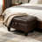 Rectangular Storage Ottoman, Faux Leather Footrest Bench with Hinged Hydraulic Soft Close Lid, 28.5"W x 19"D x 17.5"H Multi-Purpose Ottoman Coffee Table for Living Room Bedroom Entryway, Brown-126242951