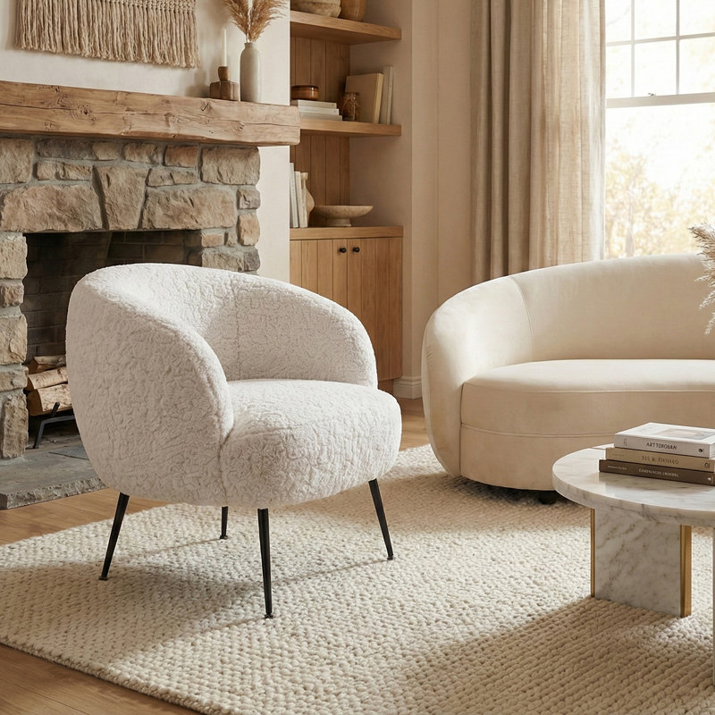 Bedroom Chair, White