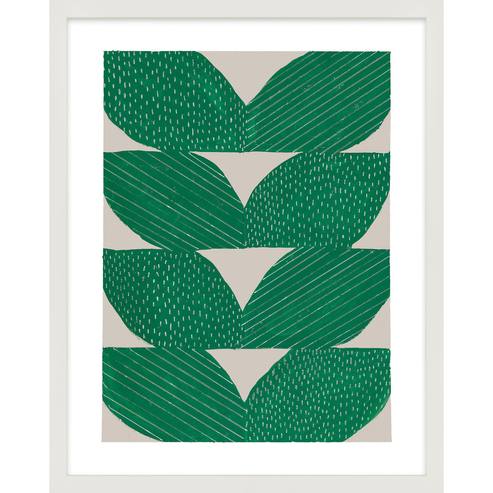 Chevron by Andrea Stokes, White, 38" H x 30" W x 1.25" D