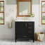 Meuble-lavabo autoportant avec trois tiroirs, idéal pour les petites salles de bain-135752574