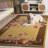 Metro 729 Hand Tufted Wool; Cotton Floral Rug in Gold/Brown-268415968