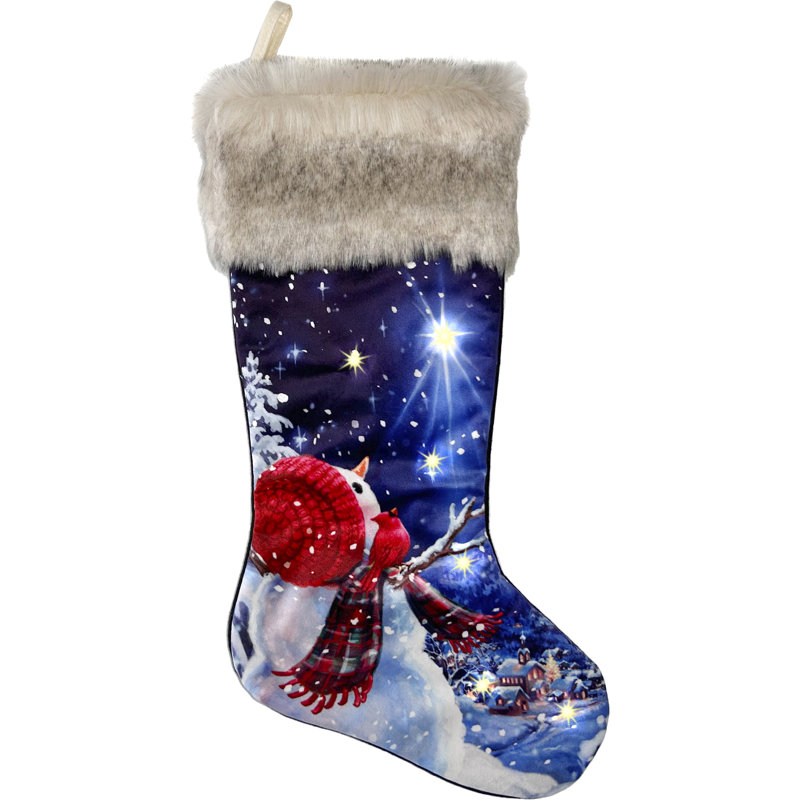 Snowman LED Stocking