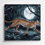 Art mural gris en métal Wildlife Genet-2031338033