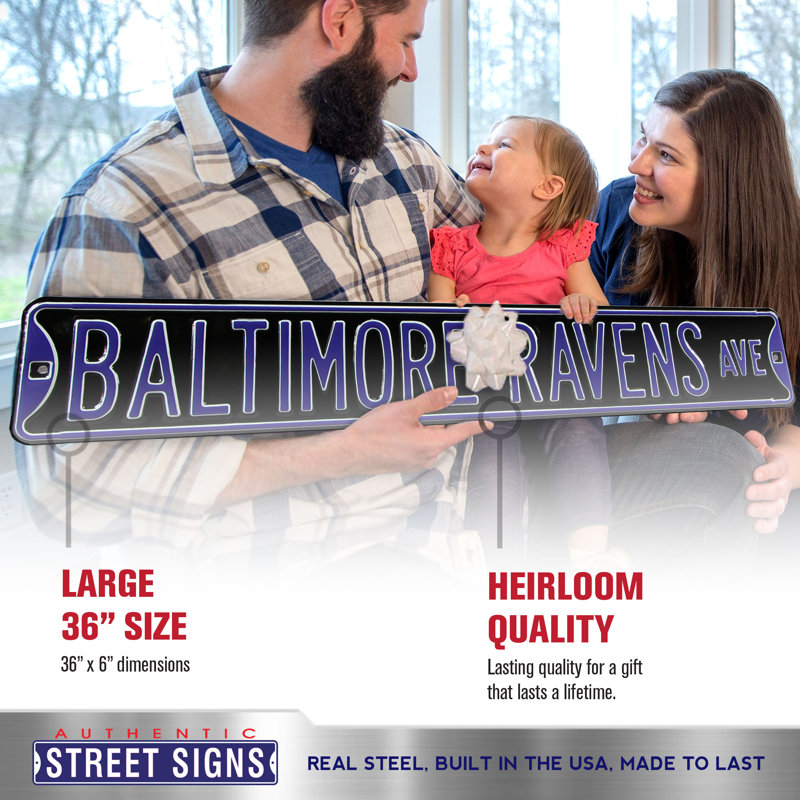 Souvenirs sans cadre sur métal, Baltimore Ravens