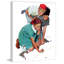 « marbles champ » par norman rockwell, reproduction d’art sur toile tendue-254576569