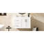 Meuble-lavabo mural 36 po avec 2 tiroirs, lavabo simple en céramique et tablette réglable pour salle de bain moderne, meuble-lavabo