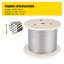 Câble en acier inoxydable de qualité marine 500 pi T316 - Acier tressé robuste de 5/32 po pour balustrade de terrasse, main courante et balustrade de bricolage