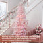 Sapin de Noël artificiel mince enneigé 6 pi avec 260 lumières blanc chaud et multicolore, 9 fonctions avec pédale de pied-129208492