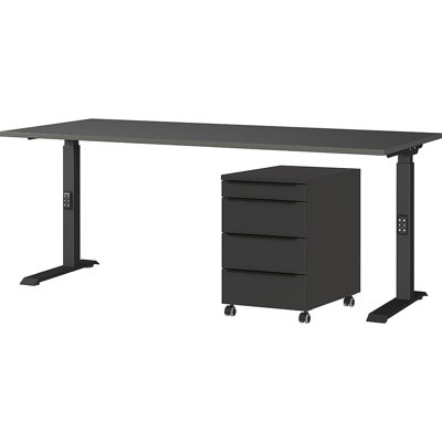 Mapua 2 Piece Standing Desk Office Set