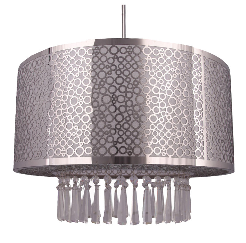 Lustre cylindrique unique et remarquable à 3 lumières william, H 39 po x l 20 po x P 12 po, Chrome