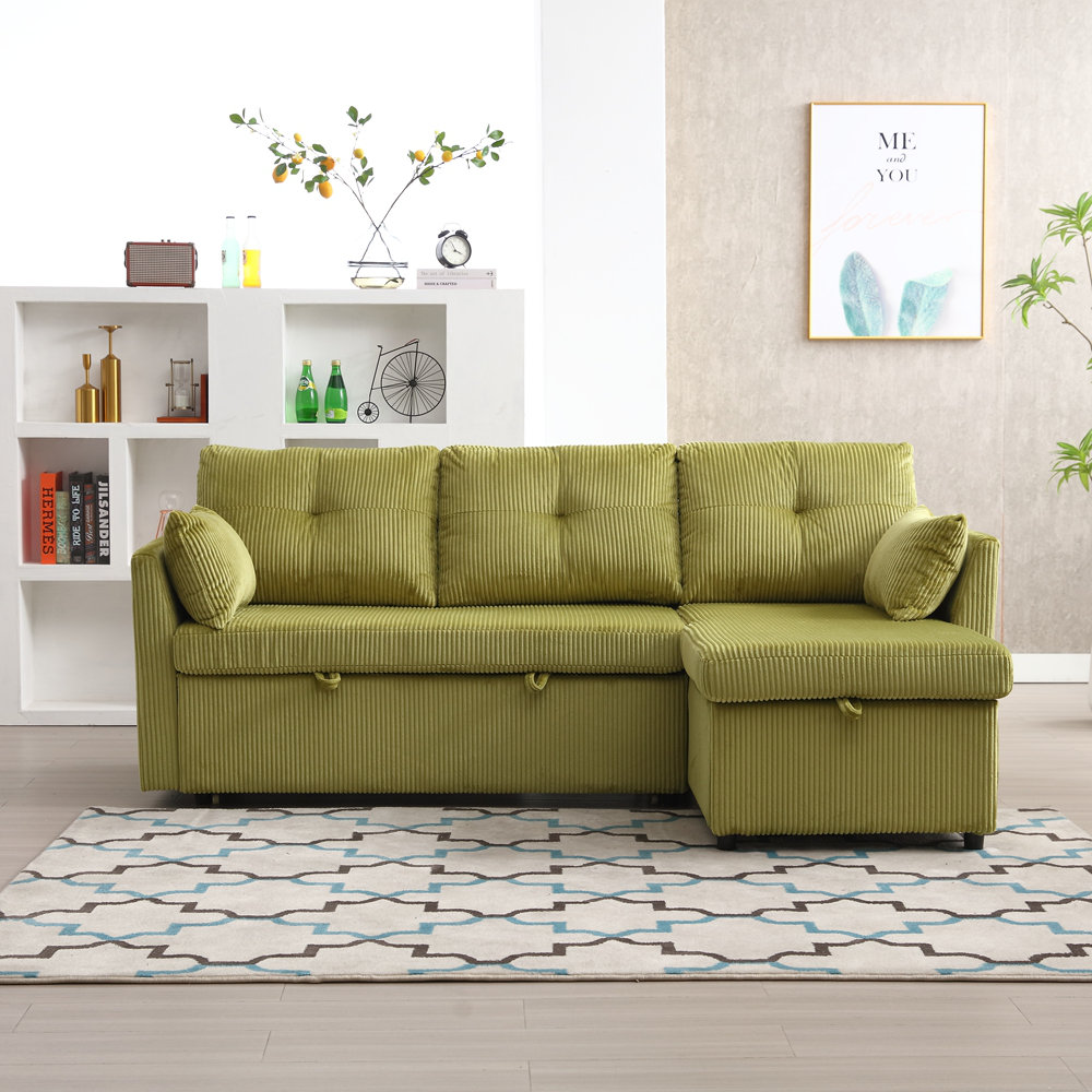 Latitude Run® Modular L-Shaped Sofa with Reversible Chaise and Hidden ...