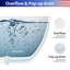 Baignoire autoportante 63 x 37,38 po, autoportante ovale en résine de pierre, baignoire de trempage blanche matte avec trop-plein et bonde escamotable