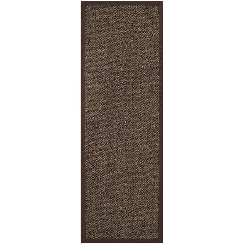 Tapis brun en jute / sisal, Tapis de couloir 2 pi 6 po x 16 pi