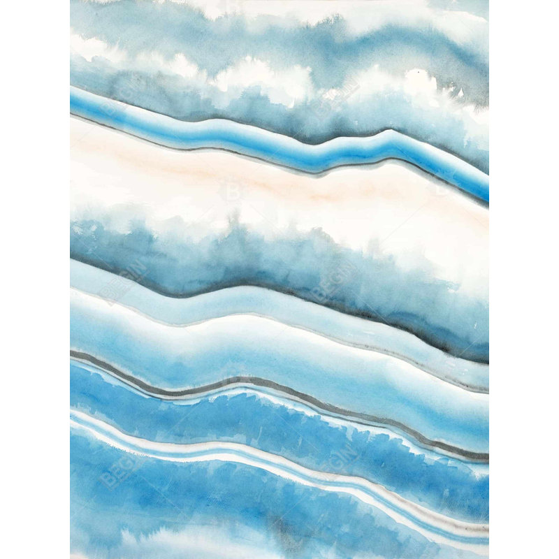 Géode texturée - art de toile bleu Minerals pour la décoration intérieure