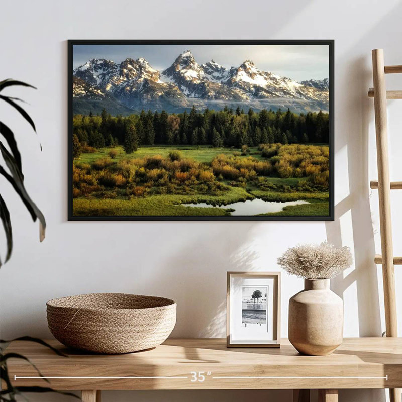Grand Teton Beauty, 25 po x 17 po, Cadre flottant noir