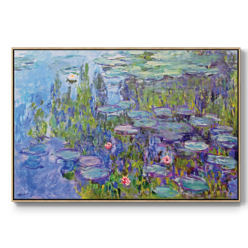Nymphéas, 1914, impression sur toile encadrée, Naturel, H 27 po x l 41 po x P 2 po