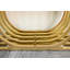 Console moderne de 43,3 pouces avec plateau imitation marbre et structure en métal doré